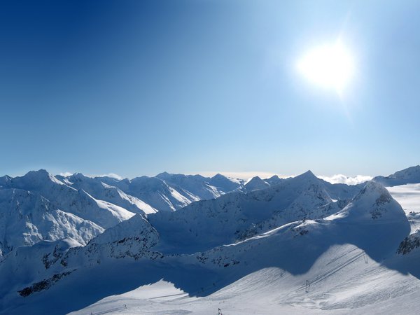 горы, снег