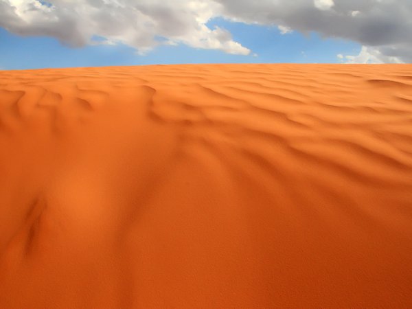 оранжевый, песок, пустыня