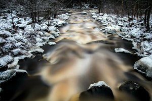 Обои на рабочий стол: зима, лес, природа, река