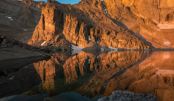 Обои на рабочий стол: вода, отражение, скалы