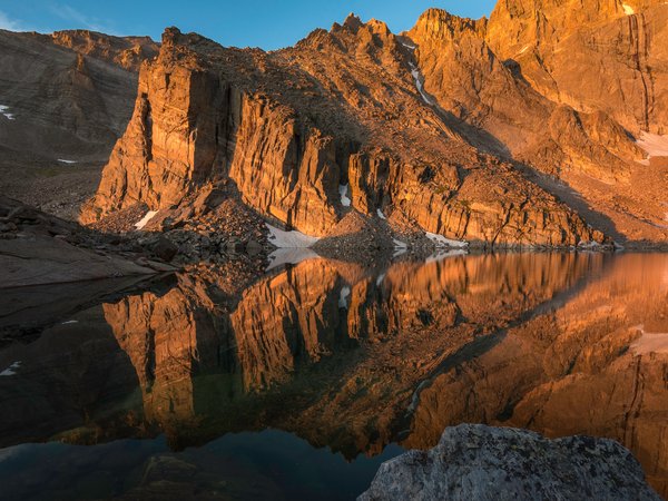 вода, отражение, скалы