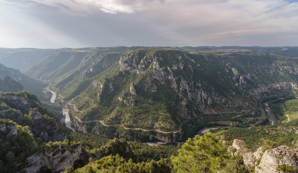 Обои на рабочий стол: Aveyron, canyon, france, Gorges du Tarn, Lozère, Tarn River, Аверон, Горж-дю-Тарн, каньон, Лозер, река Тарн, Тарнское ущелье, франция