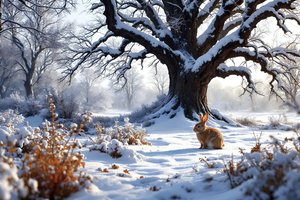 Обои на рабочий стол: forest, nature, snow, winter, деревья, зима, лес, природа, снег