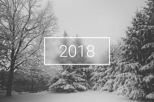 Обои на рабочий стол: 2018, christmas, minimalistic, new year, snow, trees, wallpaper, white, winter