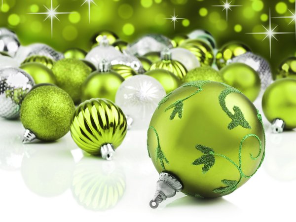 new year, блеск, блестки, елочные шары, зеленые, новый год, праздник, серебряные, узоры
