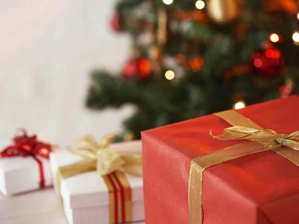 new year, банты, коробки, ленты, макро, новый год, подарки, праздник