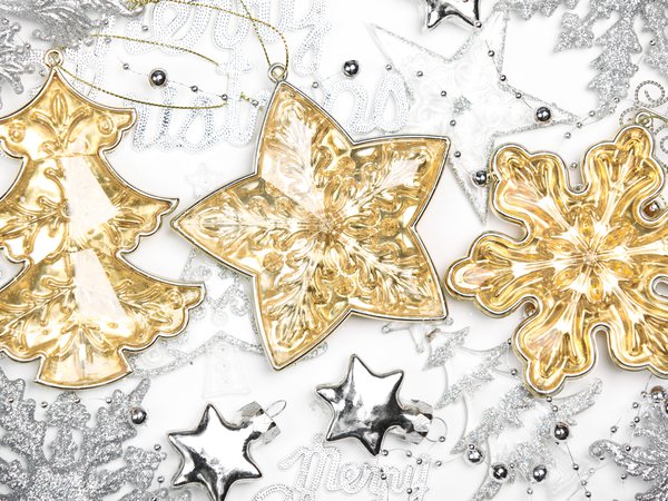 christmas, new year, декорации, елка, елочка, елочные, звезда, звездочки, золото, игрушки, новогодние, новый год, праздники, рождество, серебро, снежинки, украшения, фигурки