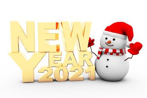 Обои на рабочий стол: 2021, happy, new year, snowman, новый год, снеговик