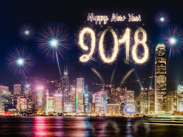 2018, fireworks, happy, happy new year, holiday celebration, lights, new year, город, новый год, ночь, огни, салют, фейерверк