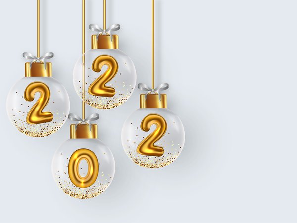 2022, новый год, рождество, фон, цифры, шарики, шары