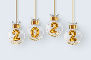 Обои на рабочий стол: 2022, новый год, рождество, фон, цифры, шарики, шары