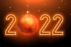 Обои на рабочий стол: 2022, новый год, рождество, фон, цифры, шар, шарик