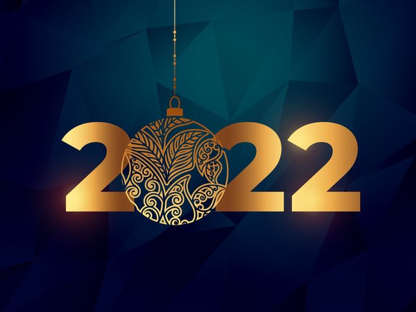 2022, новый год, рождество, фон, цифры, шар, шарик