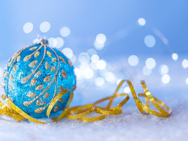 голубой, ёлочная игрушка, новый год, праздник, рождество, шарик