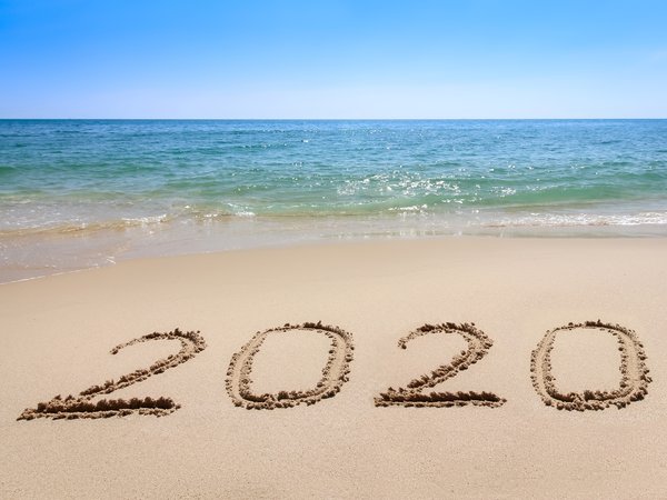 2020, beach, happy, new year, sand, sea, море, новый год, песок, пляж