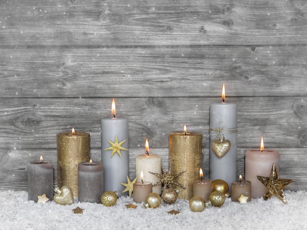candle, christmas, decoration, happy, holiday celebration, lights, merry christmas, new year, wood, Xmas, новый год, рождество, свечи, снег, украшения