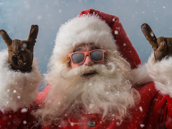 beard, new year, santa claus, snow