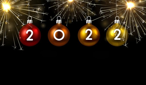 Обои на рабочий стол: 2022, new year, зима, игрушки, новый год, фон, цифры, шары