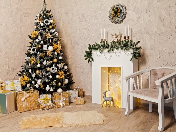balls, christmas, decoration, design, fir tree, gift, home, interior, merry, new year, room, елка, новый год, подарки, рождество, украшения, шары