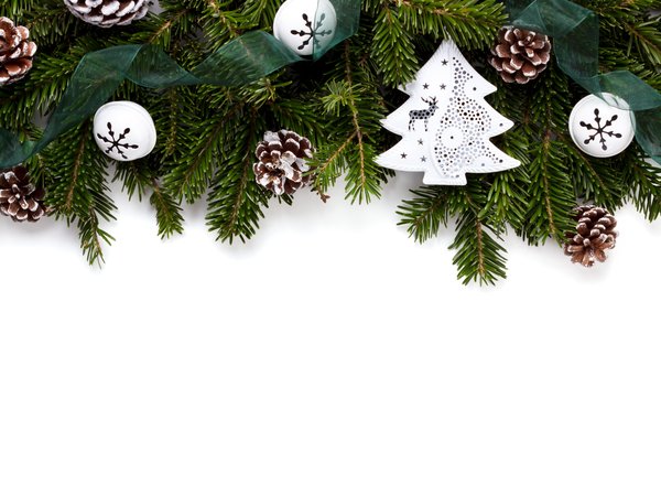balls, christmas, decoration, fir tree, merry, new year, wood, ветки ели, новый год, рождество, украшения, шары