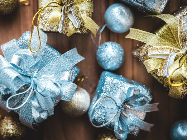 balls, blue, christmas, decoration, gift, golden, merry, new year, wood, новый год, подарки, рождество, украшения, шары