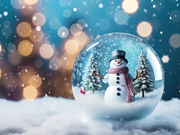 christmas, cute, decoration, merry, snowman, winter, зима, новый год, рождество, снег, снеговик