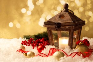 Обои на рабочий стол: candle, christmas, decoration, lantern, merry christmas, snow, winter, зима, новый год, рождество, снег, украшения, фонарь