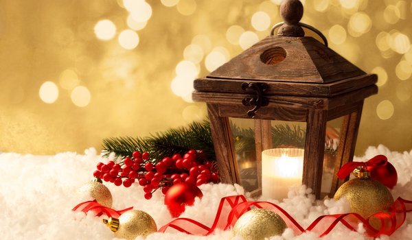 Обои на рабочий стол: candle, christmas, decoration, lantern, merry christmas, snow, winter, зима, новый год, рождество, снег, украшения, фонарь