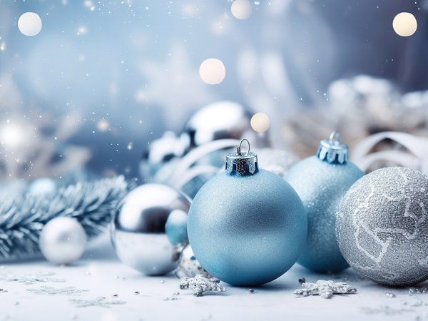 blue, christmas, decoration, gifts, happy, merry, new year, snow, winter, зима, новый год, подарки, рождество, снег, украшения, шары