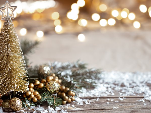 bokeh, christmas, cozy, decoration, new year, winter, винтаж, елка, зима, новый год, рождество, украшения