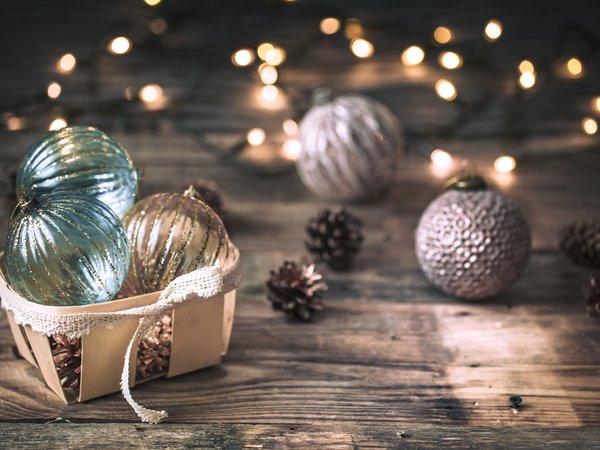 balls, bokeh, christmas, cozy, decoration, new year, winter, винтаж, елка, зима, новый год, рождество, украшения, шары