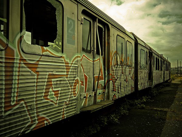 graffiti, вагон, граффити, заброшенный, поезд, пустырь, электричка