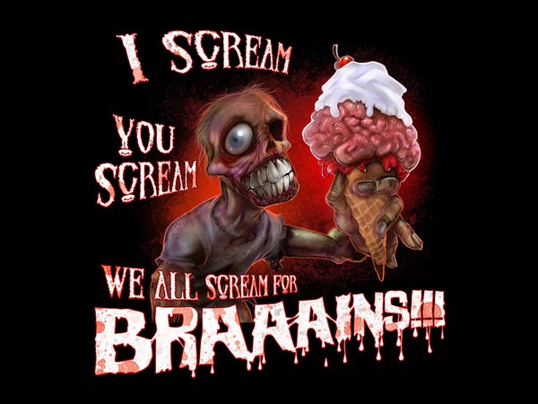 зомби, мозги, мороженое