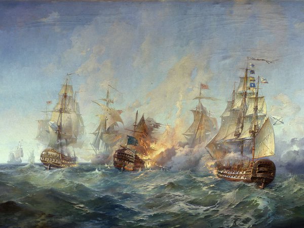 блинков, картина, сражение у острова тендра 28-29 августа 1790 г