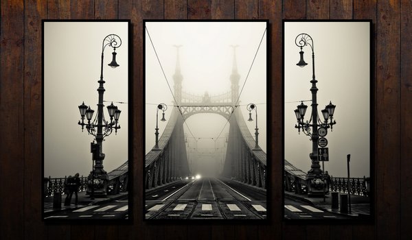 Обои на рабочий стол: мост, ретро, фото, фрагмент