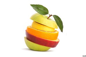 Обои на рабочий стол: апельсин, нарезка, обои, фрукты, цвета, яблоко