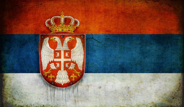 Обои на рабочий стол: герб, сербия, флаг