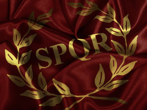rome, SPQR, крассный, рим, флаг