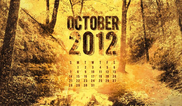 Обои на рабочий стол: october, календарь, месяц, октябрь, осень, числа
