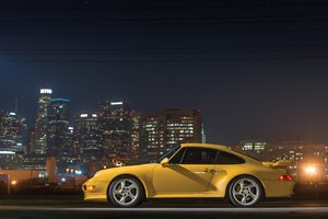 Обои на рабочий стол: 911, car, city, legend, lights, porsche, Porsche 911 Turbo S, side view