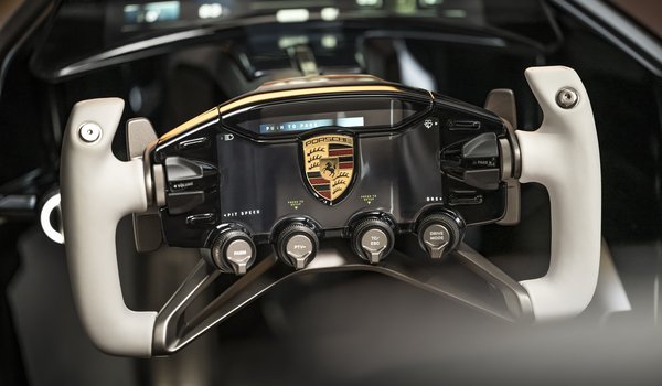 Обои на рабочий стол: porsche, Porsche Mission X, steering wheel