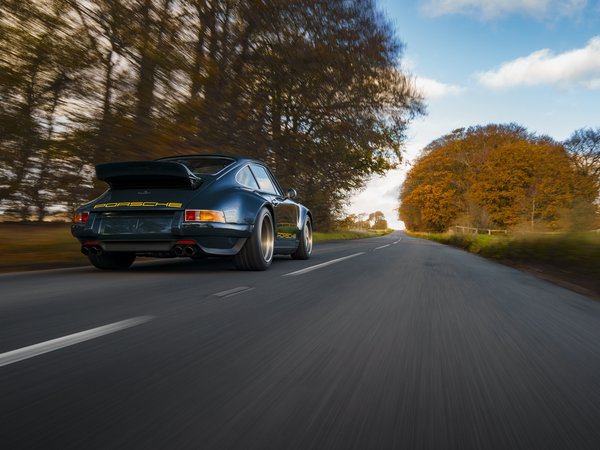 911, 964, car, porsche, rear view, road, speed, Theon Design Porsche 911