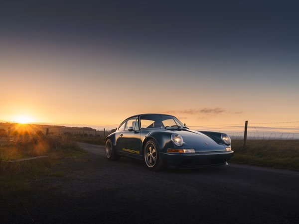 911, 964, front view, porsche, sky, sports car, sun, Theon Design Porsche 911
