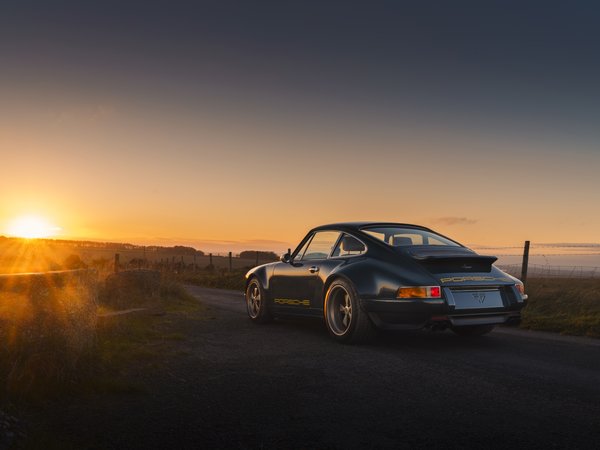 911, 964, car, porsche, sun, sunset, Theon Design Porsche 911
