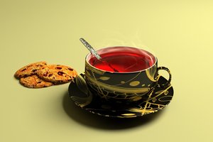 Обои на рабочий стол: утро, чай, чашка