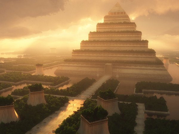 день, пирамида, храм