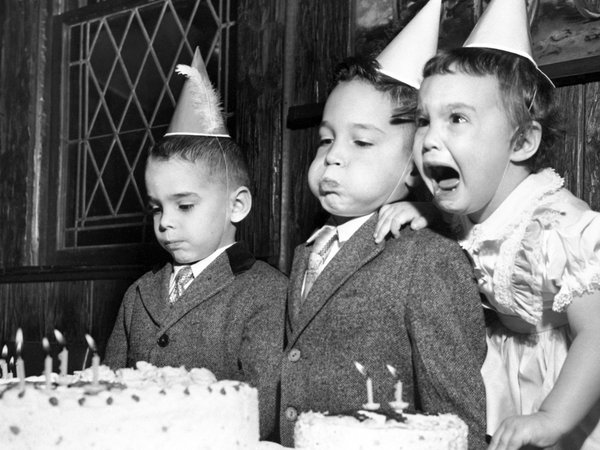 день рождения, дети, торт, эмоции
