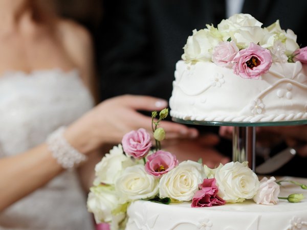 невеста, свадьба, торт