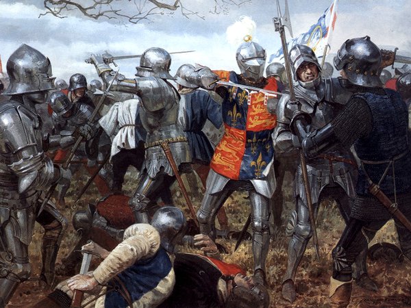 30 декабря 1460 года, Battle of Wakefield, битва при Уэйкфилде, доспехи, Западный Йоркшир, ключевая битва войны Алой и Белой розы, кольчуги, копья, мечи, рисунок, рыцари