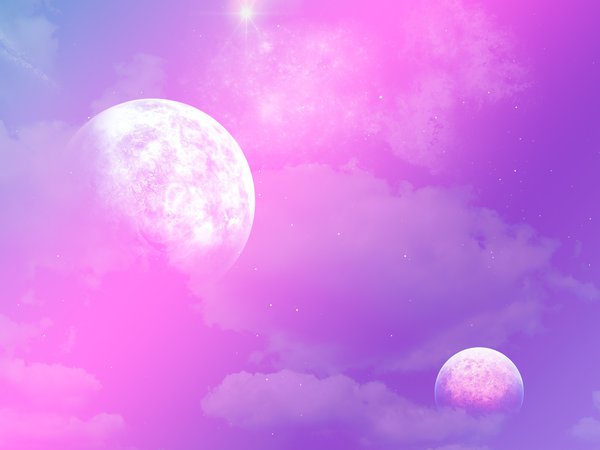 звезды, космос, планеты, пурпурный, фиолетовый